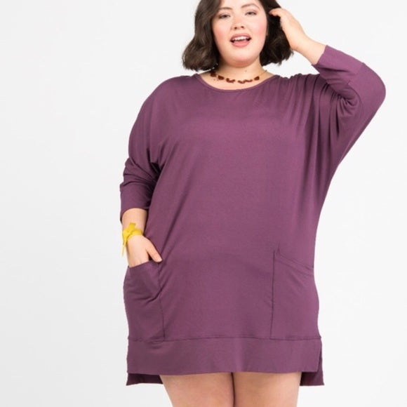 Deep Pocket Tunic Deep Purple