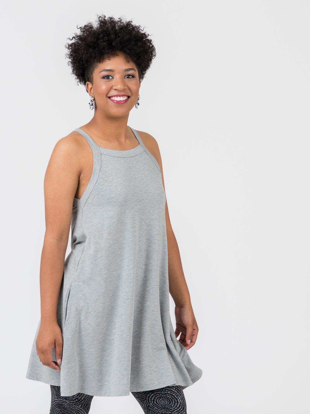 Keyhole Tunic Heather Gray