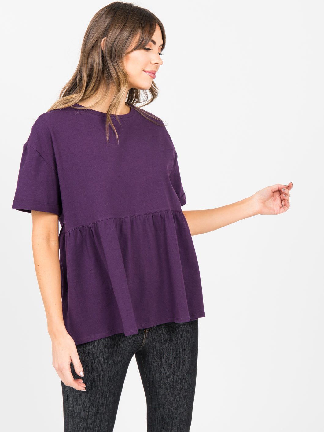 Frenchie Top Plum