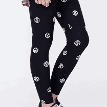 Leggings A&D Logo Print